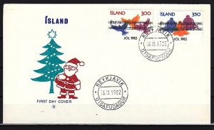 Iceland, Scott cat. 565-566. Christmas Music issue. First day cover. ^