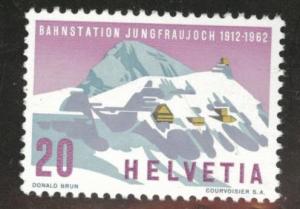 Switzerland Scott 414 MNH** 1961 mountain train station