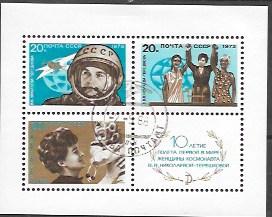 Russia Souvenir Sheet  Space 1972. Valentine Tereshkova