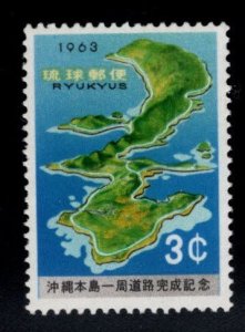 RYUKYU Scott 109 MNH**  Map of Okinawa stamp 1963