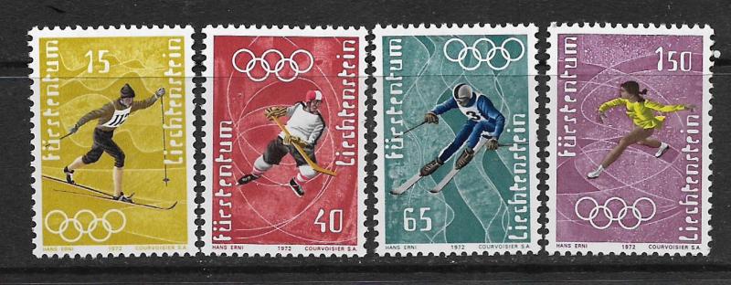 LIECHTENSTEIN, 492-495, MINT HINGED,OLYMPIC GAMES