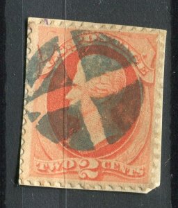 USA; 1870s early classic Jackson 2c. issue used Shade + Postmark,