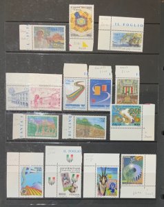 ITALY 1997 COMMEMORATIVES UNMOUNTED SELECTION ..CAT £140