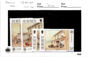 Jersey, Postage Stamp, #532-535 Mint NH, 1990 Europa, Post Offices (AB)
