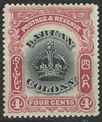 Labuan # 101  Crown - 4c  (1)   Unused LH