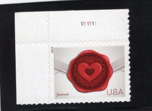 4741 LOVE, MNH w/plate #