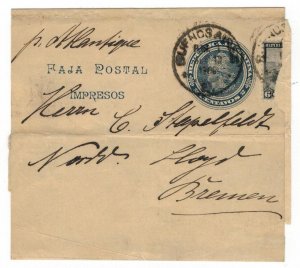 Argentina 1906 Wrapper Newspaper Wrap 2 Centavos Stamps Liberty