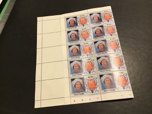 Niutao Tuvalu Queens 60th Birthday MNH full Stamps Sheet folded Ref 49799 