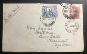 1925 Durban South Africa Early Early Airmail Cover to Capetown
