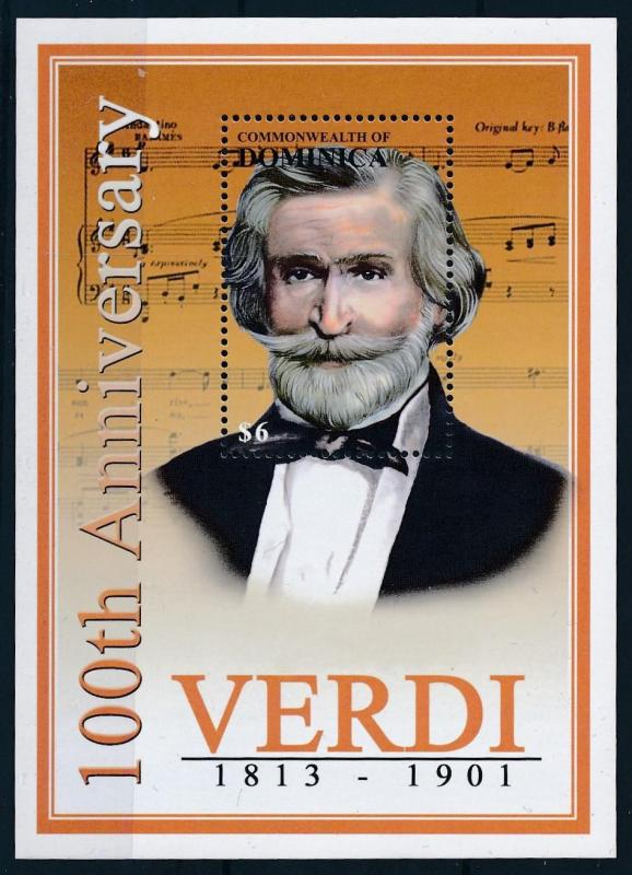 [95065] Dominica 2001 Music Verdi Sheet MNH