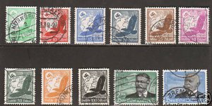 Germany Sc C46-C56 used 1934 Air Post issue cplt