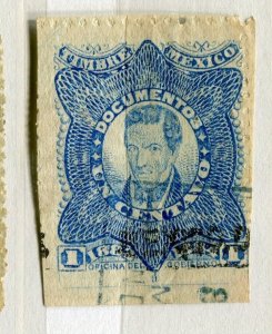 MEXICO; 1880s early classic Revenue Fiscal issue used 1c. value