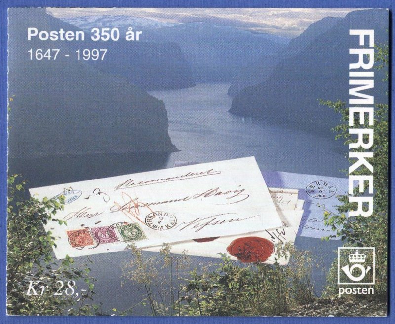 NORWAY 1995 Sc 1112b  28kr Complete Booklet, MNH Stamps on Stamps