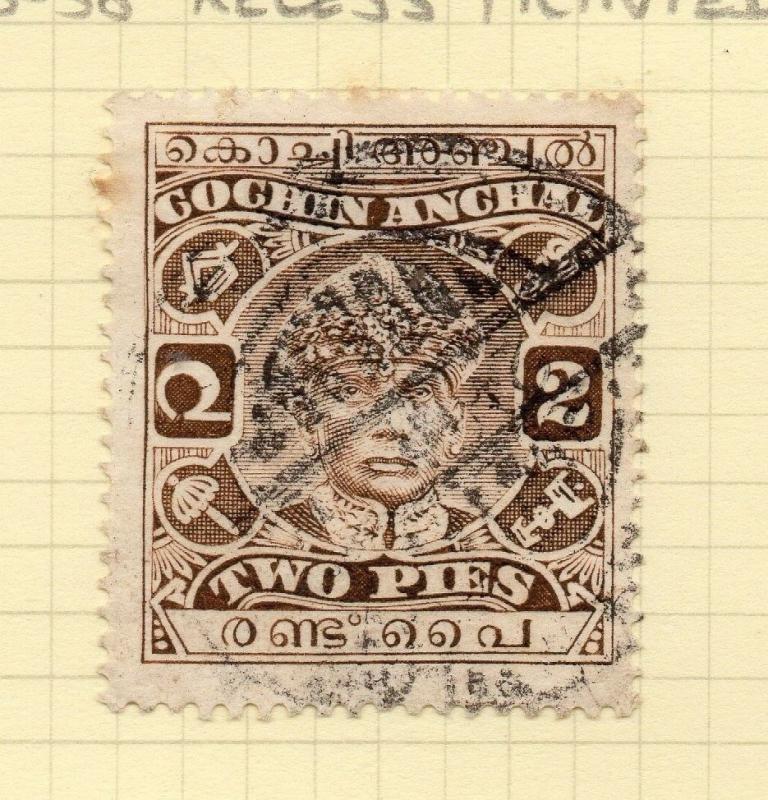 India Cochin 1933-38 Early Issue Fine Used 2p. 200384