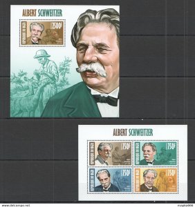 2013 Niger Famous People Albert Schweitzer Kb+Bl ** St2865