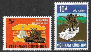 VIETNAM SOUTH 1972 Victory of Binh-Long Set Sc 439-440 MNH