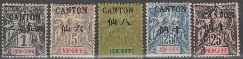 France Canton #15, 20-23 F-VF  Unused  CV $47.25  (A8966)