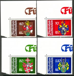 LIECHTENSTEIN 1980 COAT OF ARMS Set Sc 681-684 MNH