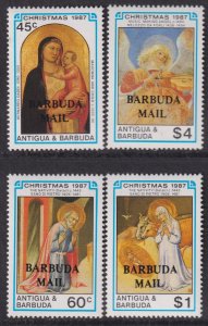 1987 Barbuda Christmas complete set MNH Sc# 928 / 931 CV $13.05