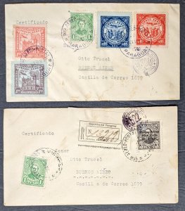 7 1930s-1940s Paraguay covers inc mostly registered airmail [Y.66]