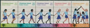 Christmas Island 1979 SG108a International Year Child strip MNH