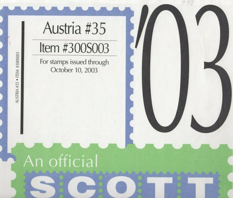 Scott Austria Supplement #35 2003