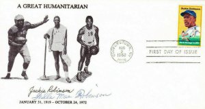 Autographed Willa Mae Robinson FDC #2016 Jackie Robinson 1982