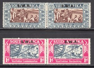 South West Africa Scott 133-34 Unused HROG - 1938 Voortrekker Issue Set