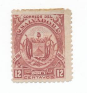 El Salvador 1895 Scott 122 MH - 12c, Coat of Arms