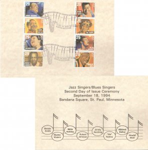 United States Scott 2854-2861 Unaddressed.