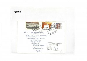 Canada Cover *Kincardine* Registered Mail Devon GB 1980 {samwells-covers}VV95