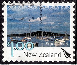 NEW ZEALAND 2007 QEII $1.00 Multicoloured, Scenic-Rangitoto Island Self Adhes...