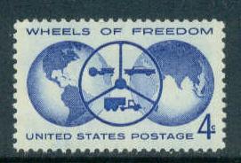 1162 4c Wheels of Freedom Fine MNH Plt/4 UR 26777 F12800