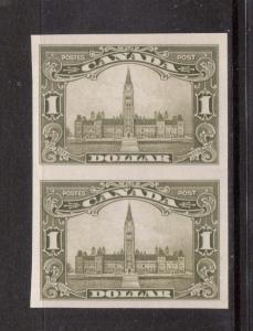 Canada #159a VF/NH Imperforate Pair  **With Certificate**