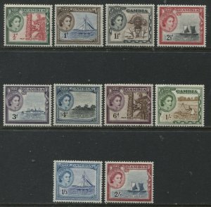 Gambia QEII 1st set to 2/ mint o.g. hinged