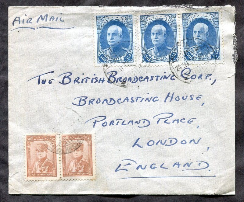 d360 - IRAN 1937 Airmail Cover to England