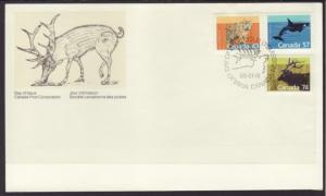 Canada 1170-1173,1177 Animals 1988 U/A FDC