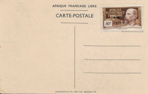 French Equatorial Africa: Sc #129 on Mont 1940 Postcard (50518)