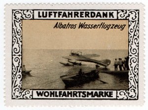 (I.B) Germany Cinderella : Pilot's Charity Stamp (Seaplane)