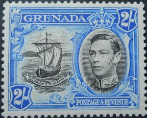 Grenada 1941 GVI Two Shillings p13½ x 12½ SG 161a mint