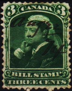 Canada. Date? 3c(Bill Stamp) Fine Used