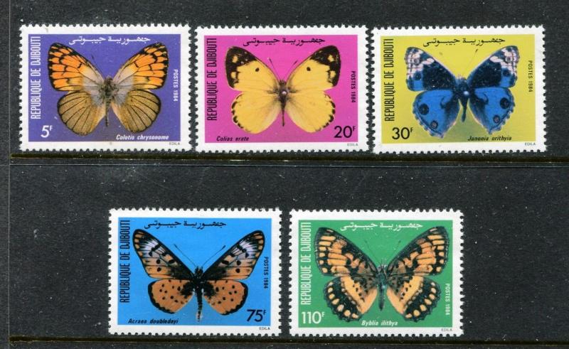 Djibouti 511-512, MNH, insects Butterflies 1980. x26082