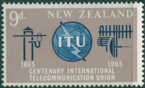 New Zealand 1965 SG828 9d ITU MNH