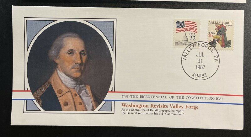 US #1729,2115 Used on Cover - Bicentennial of Constitution 1787-1987 [BIC18]