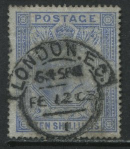 1902 KEVII 10/ DLR with scarce London scroll CDS