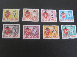 Isle Of Man 1955 Sc J9-16 set MNH