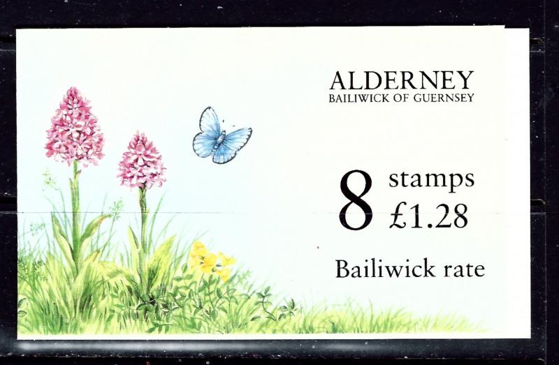 Guernsey-Alderney 80b 1994 Booklet of 8 Flowers