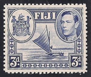 Fiji #122 3p C Arms of Fiji, mint OG NH EGRADED XF 94 XXF