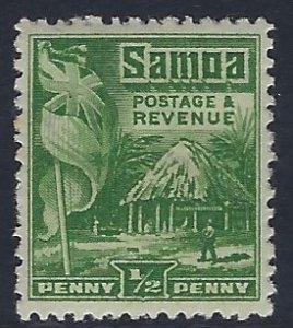 Samoa, Scott #142; 1/2p Flag and House, MH