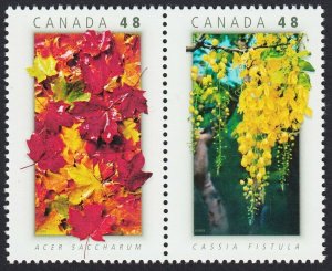 CANADA -THAILAND JOINT ISSUE = MAPLE, CASSIA = Type-1 pair Canada 2003 #2001a